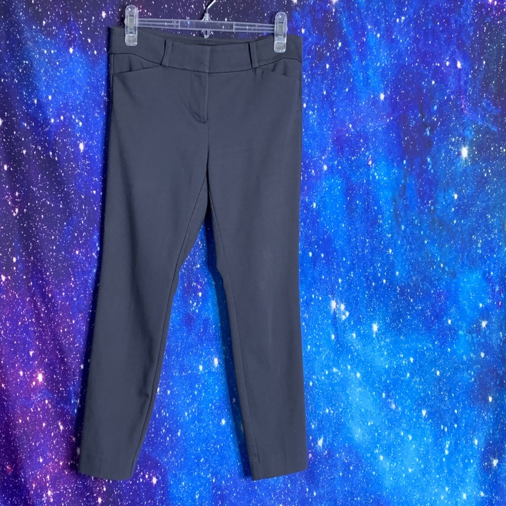 Loft- Marisa Dark Gray Cropped Pants size 4 Petite